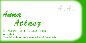 anna atlasz business card